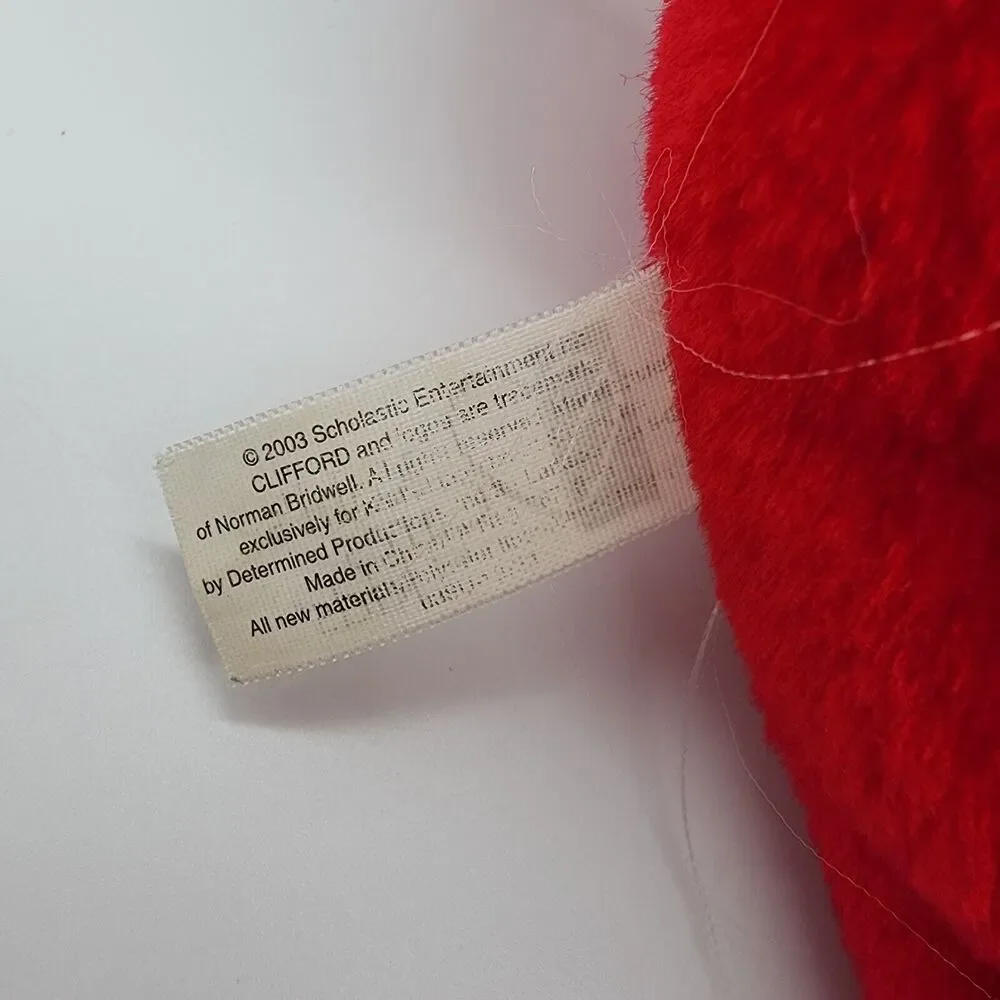 Vintage Clifford The Big Red Dog Plush with Bone Stuffed Animal Kohls Cares 2003